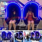 Blue Orange Luxury Seat 9D VR Simulator With 360 Degree Rotating Platform
