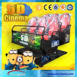 5D interactive cinema Snow Virtual Reality 5D Cinema Equipment  With Hydraulic / Electric Platform