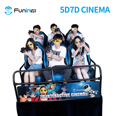 7D Movies Content VR Roller Coaster Hydraulic Platform With Overseas Installation Offer