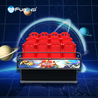 Square Customized 5D Movie Cinema Theatre With 9-48 Seats And Electrical Power System