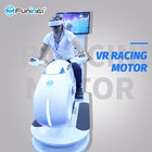 Car Driving 9D Virtual Reality Simulator 700KW White Color Multiplayer For Game Zone