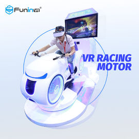 Car Driving 9D Virtual Reality Simulator 700KW White Color Multiplayer For Game Zone