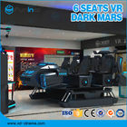 Vr Games 6 Seats 9D Virtual Reality Simulator ISO9000 220V Multiplayer Black Appearance