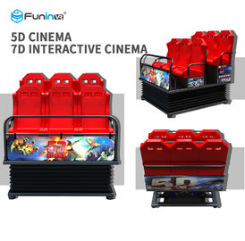 110V Fights Shooting Game 7D Cinema Simulator Rider Metal Screen 6 / 9 Seats