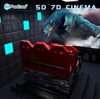 110V Fights Shooting Game 7D Cinema Simulator Rider Metal Screen 6 / 9 Seats