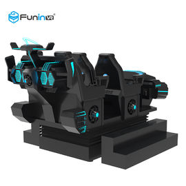 Blue / Black 9D Virtual Reality Simulator Cinema Motion Car Games For Kids In Supermarket