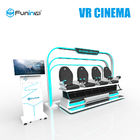 3KW 4 Players 9D Virtual Reality Simulator With  Electric Motion System For Teenagers