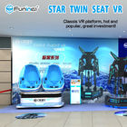 Blue 9D Virtual Reality Simulator Shooting Action Cinema 360 Degree Rotating Touch Screen HD 1080P
