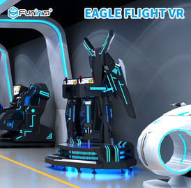 Black Eagle Flight Simulator With Shooting Guns / 220V 360 Degree View Interactive 9D VR Cinema