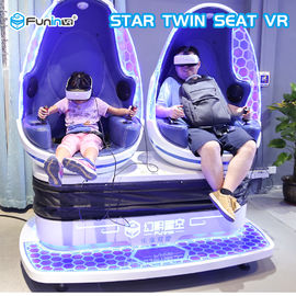 360 Degree 2 Seats 9D Virtual Reality Cinema With EGG Chair Leg Sweep Effect