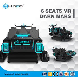 3.8KW 220V 9D VR Simulator Roller Coaster 6 Seats VR Dark Mars