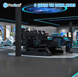 3.8KW 220V 9D VR Simulator Roller Coaster 6 Seats VR Dark Mars