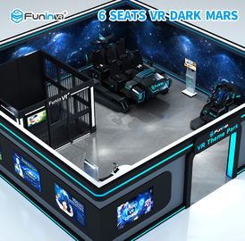 3.8KW 220V 9D VR Simulator Roller Coaster 6 Seats VR Dark Mars