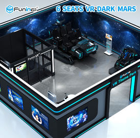 3.8KW 220V 9D VR Simulator Roller Coaster 6 Seats VR Dark Mars