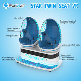 Blue + White 9D VR Simulator 2 Seats With 3D Deepoon E3 Glasses