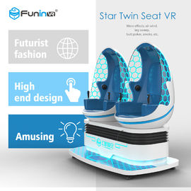 Blue + White 9D VR Simulator 2 Seats With 3D Deepoon E3 Glasses