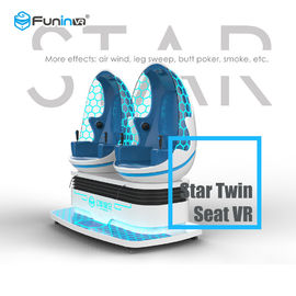 Blue + White 9D VR Simulator 2 Seats With 3D Deepoon E3 Glasses