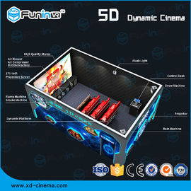 Exhibition Mobile 5D 7D Cinema On Truck / Amusement Park Games 5d Theater Rider