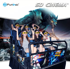 Exhibition Mobile 5D 7D Cinema On Truck / Amusement Park Games 5d Theater Rider