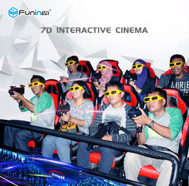 Exhibition Mobile 5D 7D Cinema On Truck / Amusement Park Games 5d Theater Rider