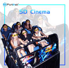 Metal Screen 7d Simulator Cinema 6 / 9 Seats With Wind Effects Electric System