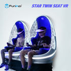 Two Playes 1.2KW 9D Virtual Reality Cinema / VR Egg Chair For Amusement Park