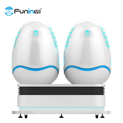 2 seats players  Blue & black 9D Virtual Reality Simulator Arcade Game Machine VR egg Chair