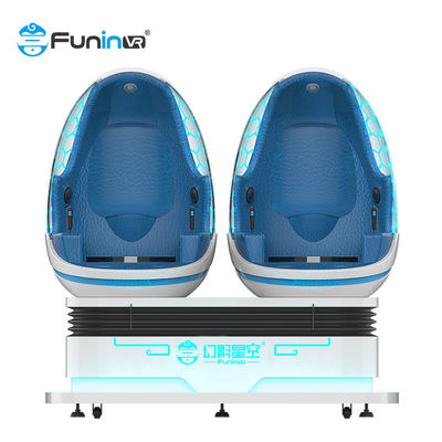 2 seats players  Blue &amp; black 9D Virtual Reality Simulator Arcade Game Machine VR egg Chair