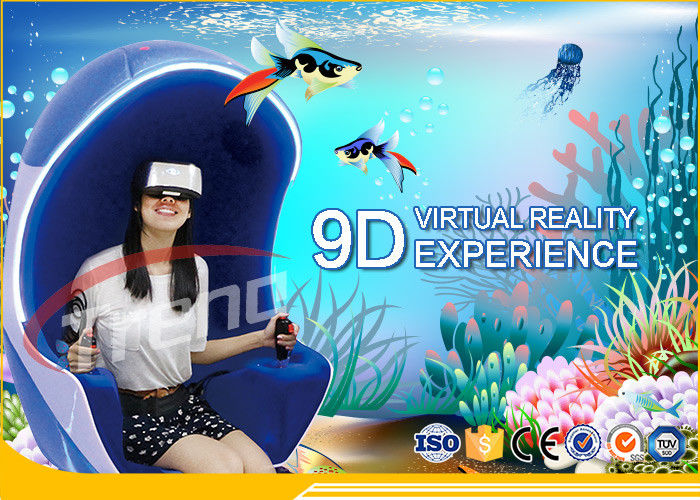 Multi Players Interactive 9D Virtual Reality Cinema With LED Touch Screen Single Seat