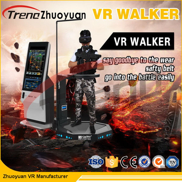 Video Game Virtual Reality Treadmill Workout With Motion Platform