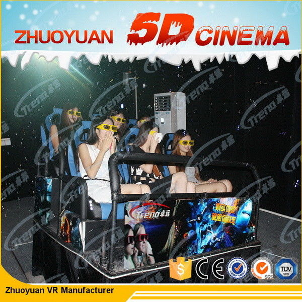 3 DOF Virtual Reality 5D Movie Theater With Electric Motion Dynamic Seats System