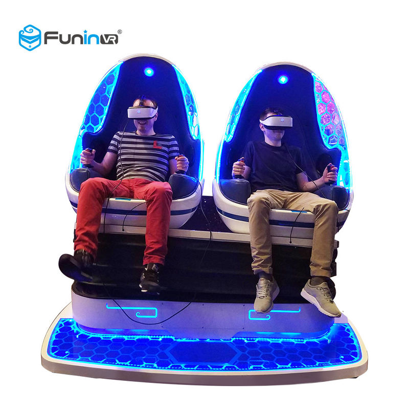 Two Players Double Seats 9D Virtual Reality Simulator / VR Egg Cinema
