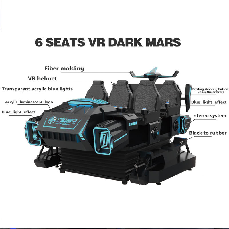 220V multiplayer  black  appearance  vr games 6 seats 9D Virtual Reality Simulator