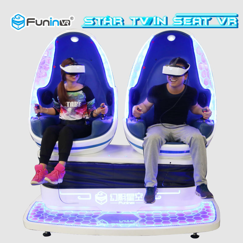 Full Automatic Mode Virtual Reality Simulator Cinema Blue With White Color
