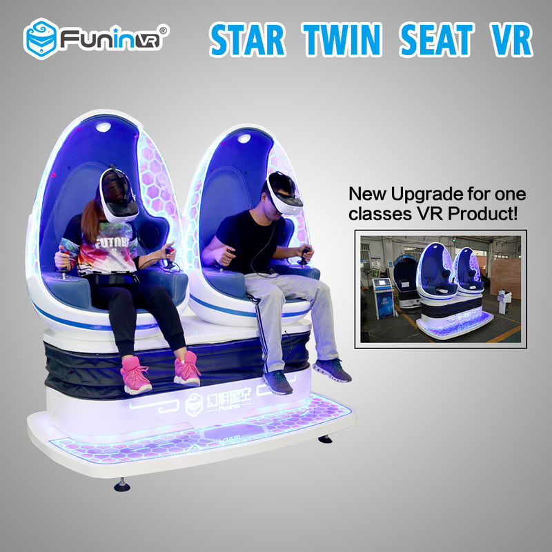 220V 3600 Degree Motion Small Footprint 9D VR Simulator Cinema Two Egg Seats