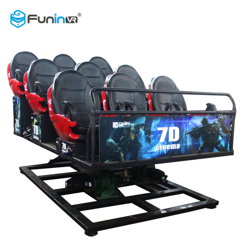 Multiplayer CS Fights Shooting Games 7D Cinema Simulator Rider Metal Screen 6 / 9 Seats