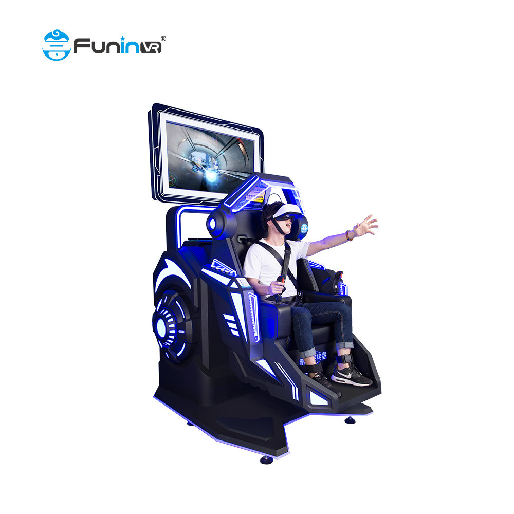 Metal 1 seat 360 Degree Rotation 9D Virtual Reality Flight Simulator