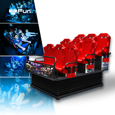 Shopping Mall 5D Movie Theater Customized Square Design For 9-48 Seats 3 Monthly Updates 1 Movie
